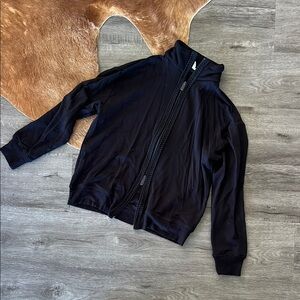 Splendid Black Supersoft Hoodie with Braided Trim